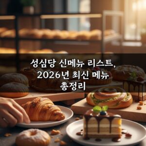 성심당 신메뉴 리스트, 2026년 최신 메뉴 총정리