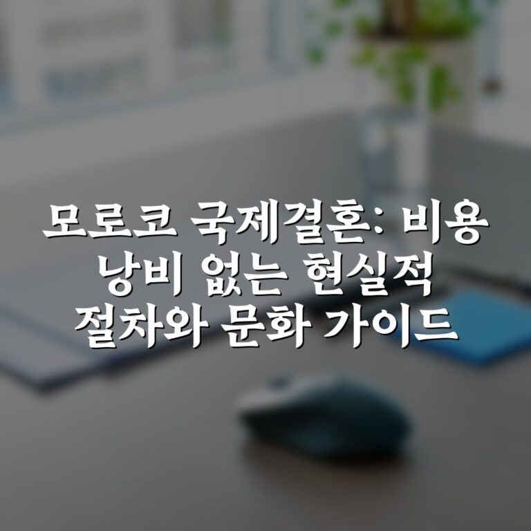 모로코 국제결혼: 비용 낭비 없는 현실적 절차와 문화 가이드