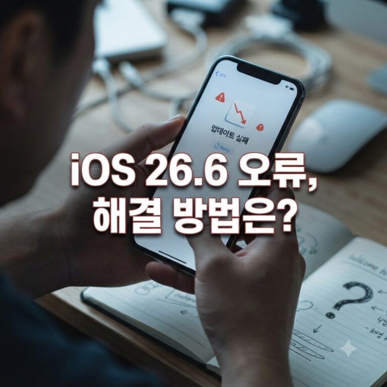 ios 26.6 버그 업데이트 후 발생하는 문제 이렇게 해결됩니다