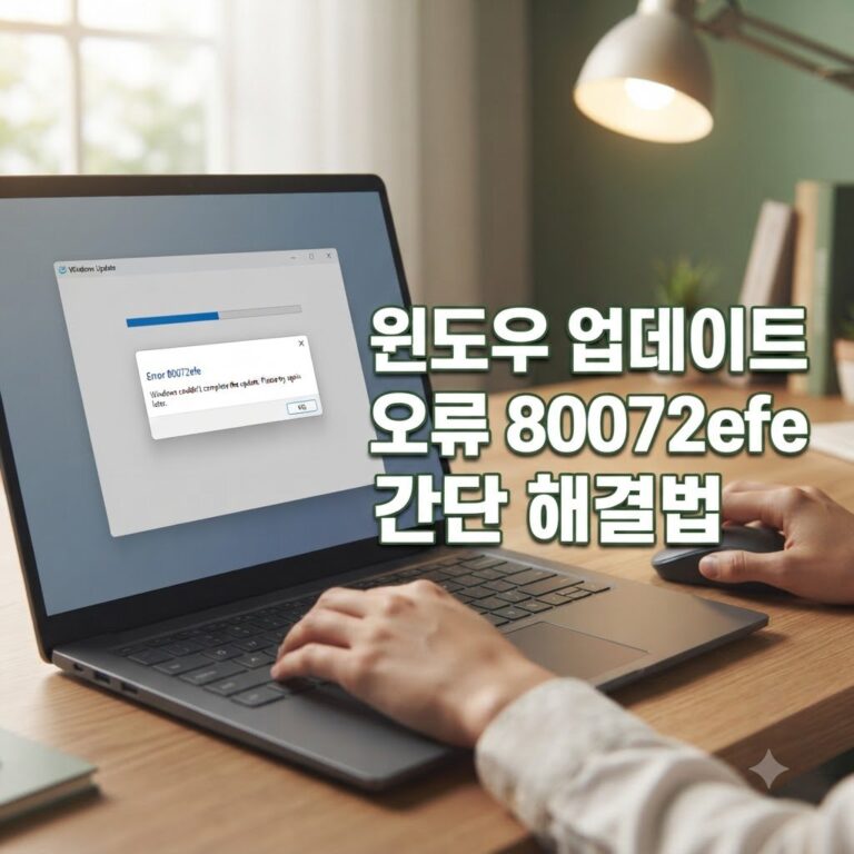 윈도우 업데이트 오류 80072efe 발생 시점, 이렇게 해결됩니다