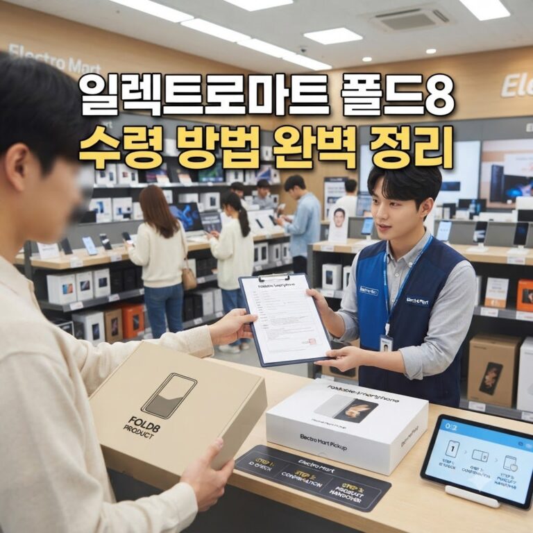 일렉트로마트 폴드8 수령 시기와 장소, 수령 절차 한눈에