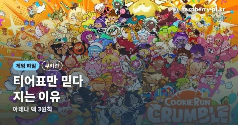 쿠키런 크럼블 아레나 덱 — 지지 않는 조합의 3원칙, 티어표보다 중요한 것