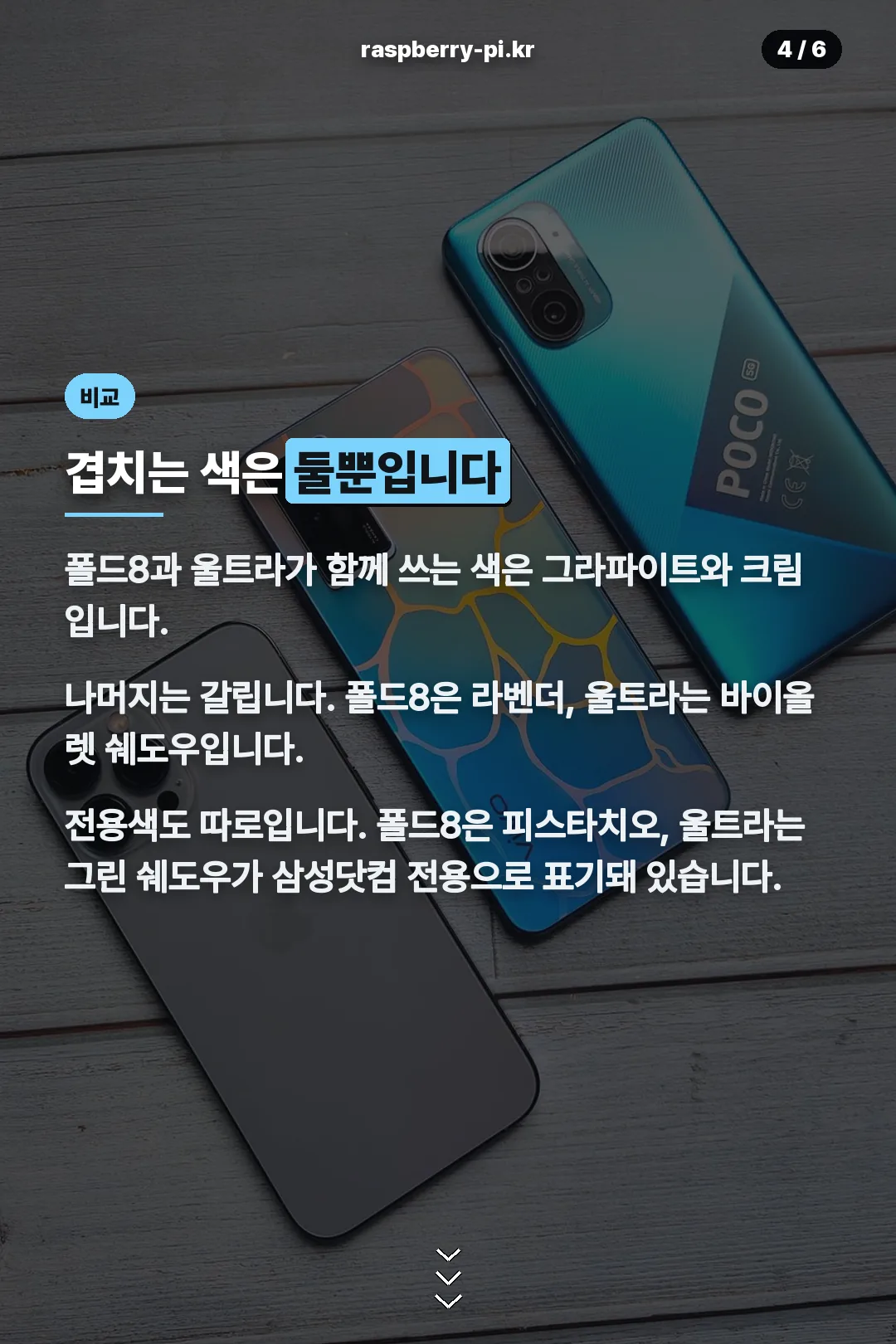 울트라와 색상 비교