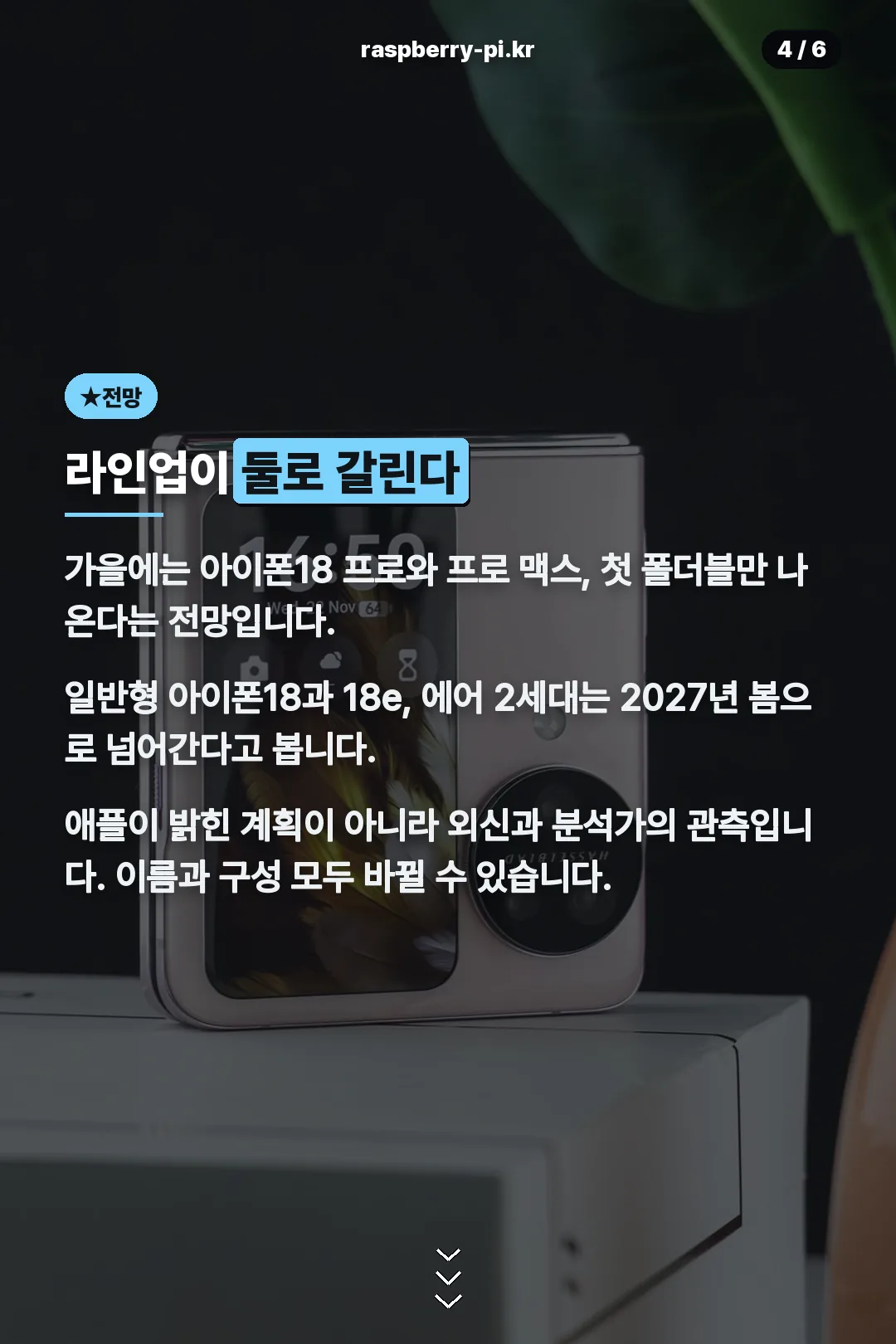 라인업 분할 전망