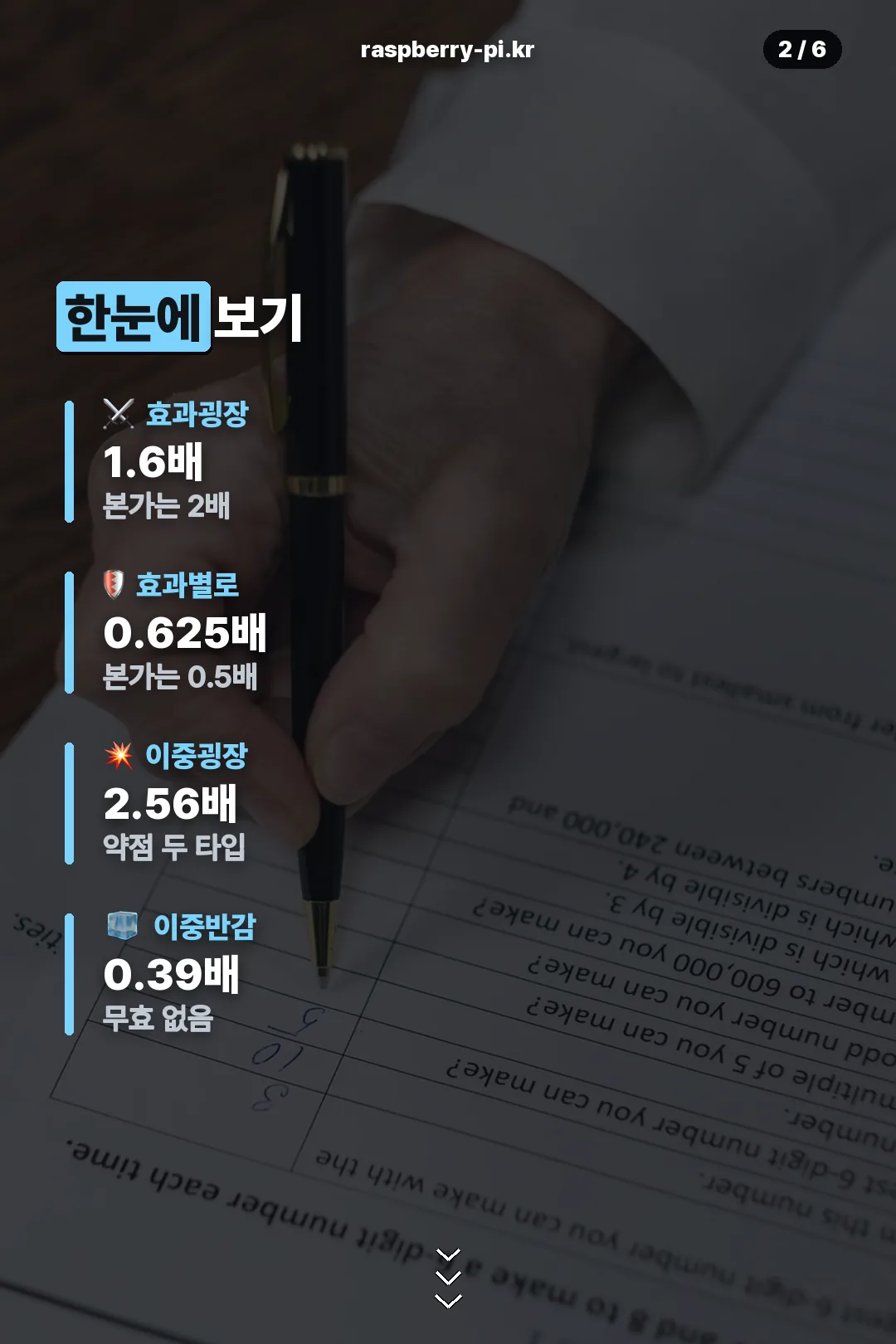 배율 요약
