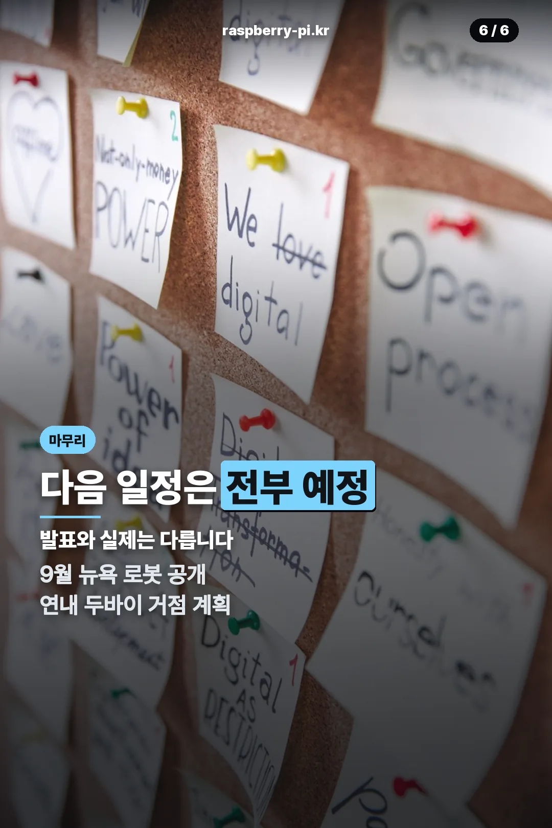 발표된 향후 계획