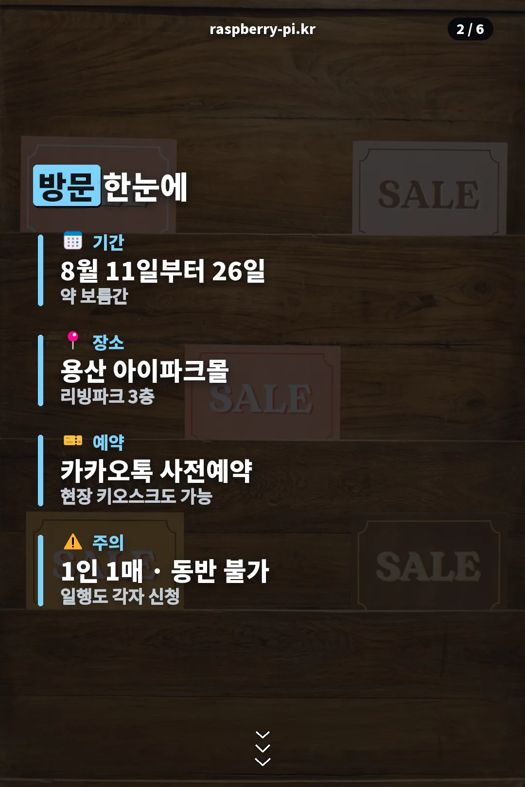 방문 정보 요약