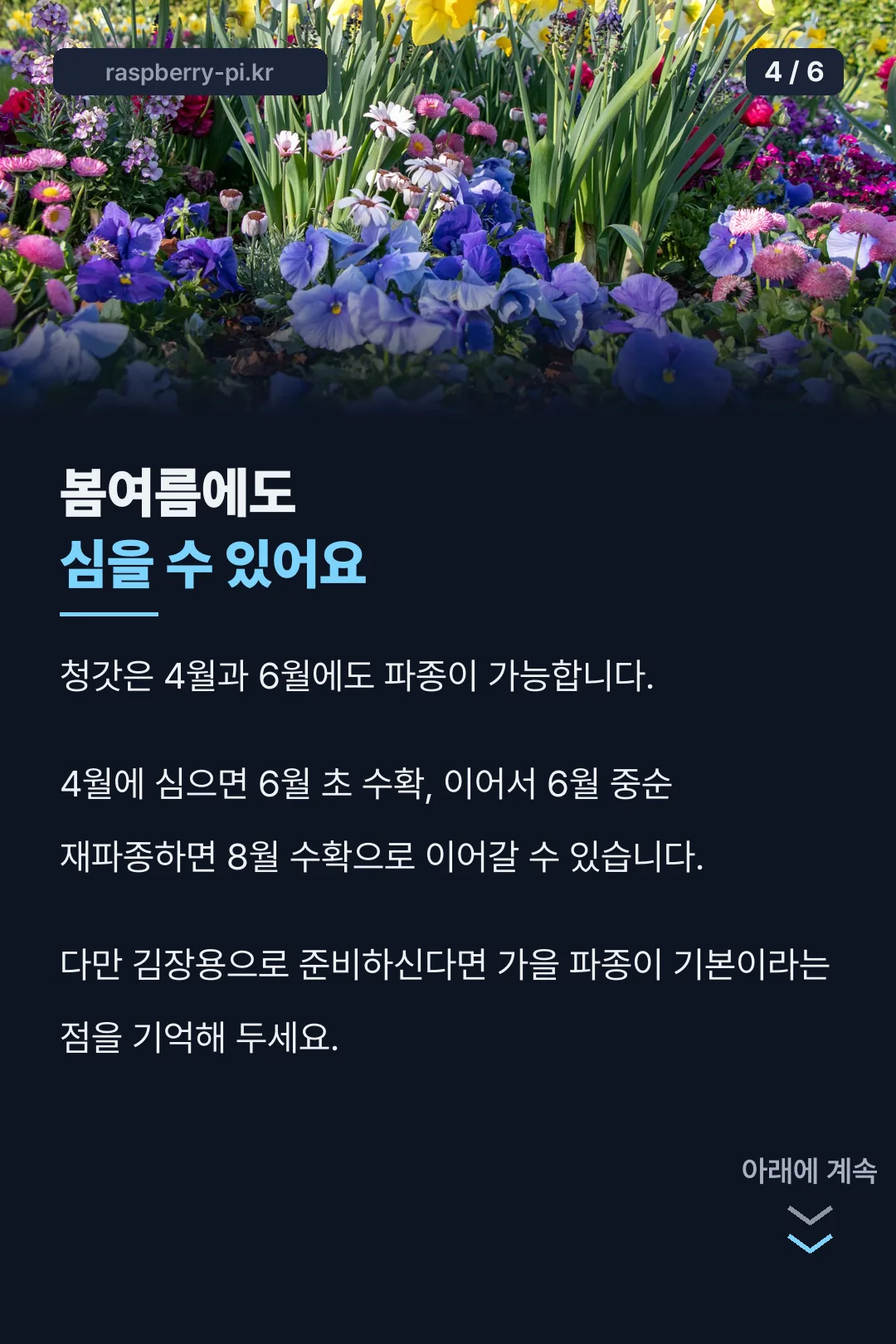 봄여름 재배 방법