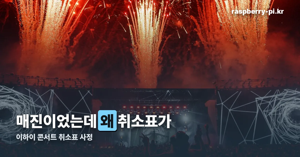 이하이 콘서트 취소표 정리 썸네일