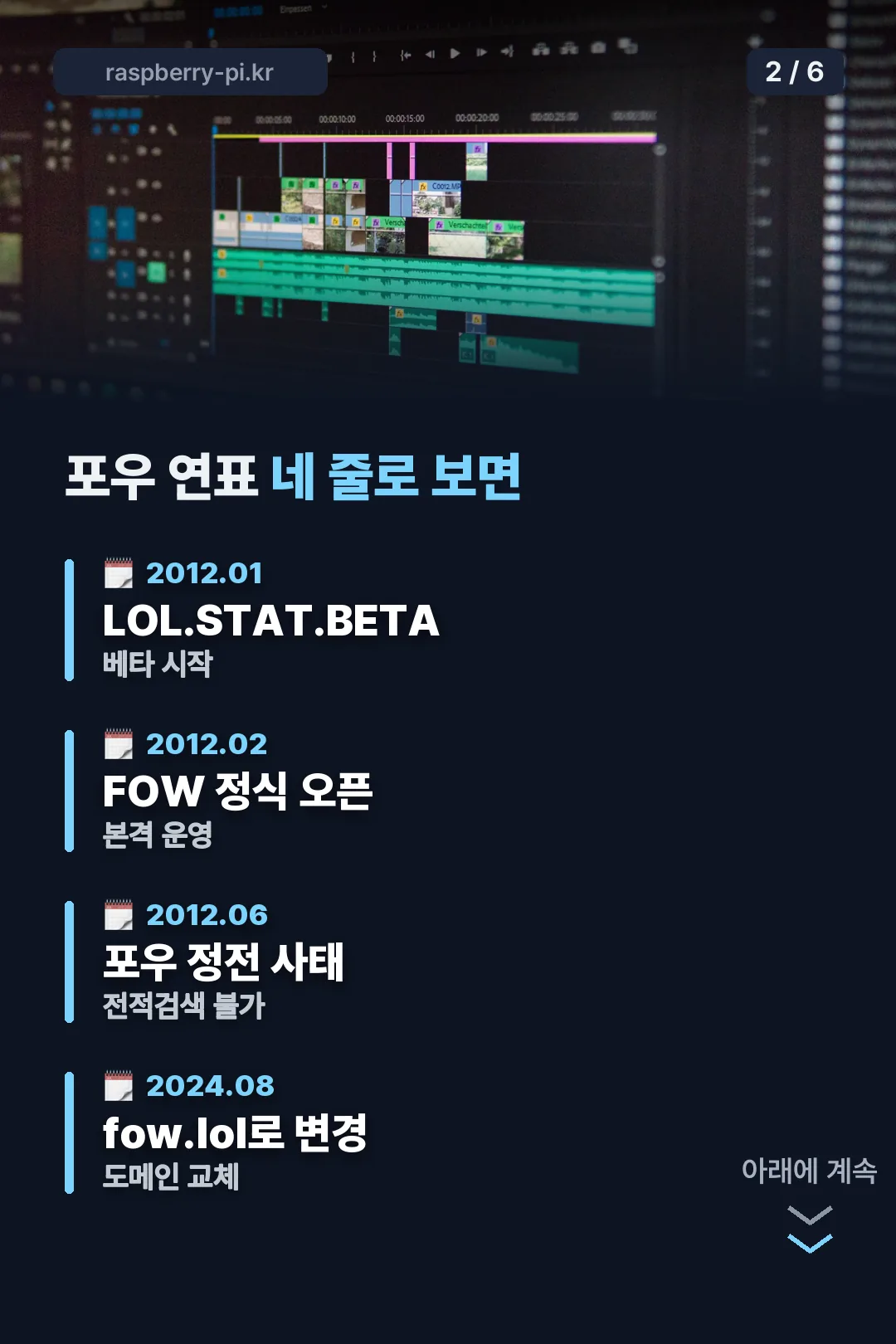 포우 연표